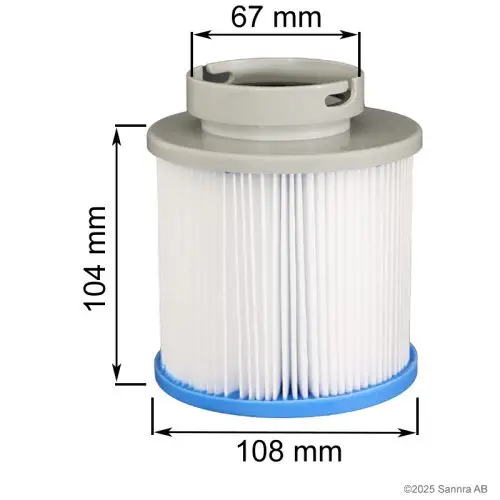 Tvättbart Spafilter för M-Spa, 2-pack