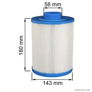 Tvättbart Spafilter till spabad från Artesian, Jazzi och Trademax m.fl.