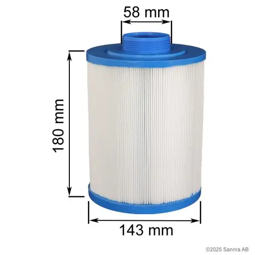 Tvättbart Spafilter till spabad från Artesian, Jazzi och Trademax m.fl.