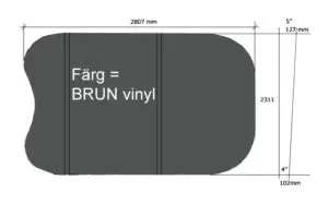 Spalock 280,7 x 231,1 cm 3-delt brun til Sundance Maxxus og Aspen