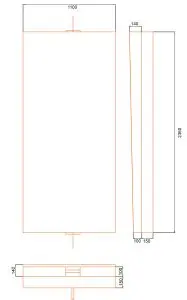 Ritning på mittdel (110 cm) till swimspalock