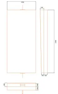 Ritning av mittdel (105 cm) till swimspalock