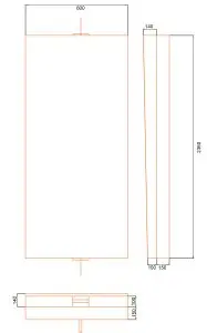 Ritning på mittdel (60 cm) till swimspalock