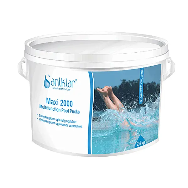 Poolpuckar Saniklar Maxi2000 Tabs 200 g, 2,4 kg 2 Poolpuckar Saniklar Maxi2000 Tabs 200 g, 2,4 kg
