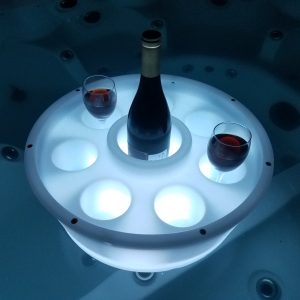 Floating spa LED bar/drinking tray