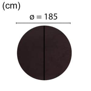 Round spalock 185cm diameter, black