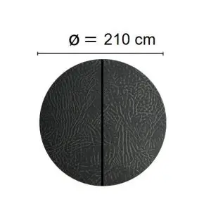 Grå Spalock med en diameter på 210 cm