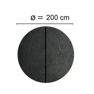 Grå Spalock med en diameter på 200 cm