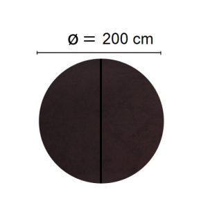 Svart Spalock med en diameter på 200 cm