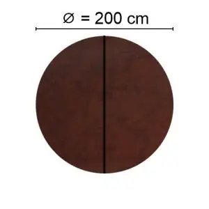 Brunt Spalock med en diameter på 200 cm