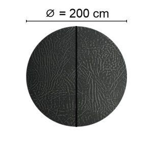 Grå Spalock med en diameter på 200 cm