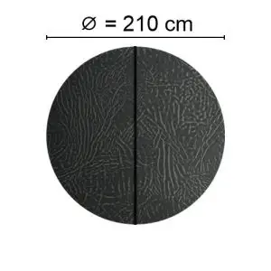 Grått Spalock med en diameter på 210 cm