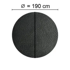 Grått Spalock med en diameter på 190 cm