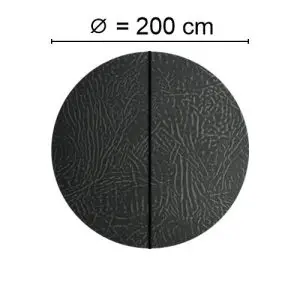 Grått Spalock med en diameter på 200 cm