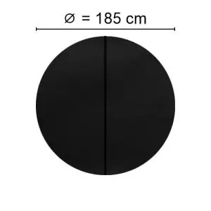 Svart Spalock med en diameter på 185 cm