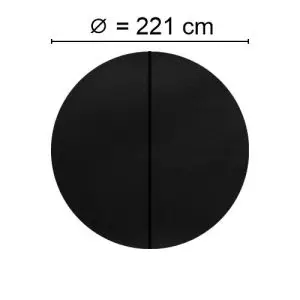 Svart Spalock med en diameter på 221 cm
