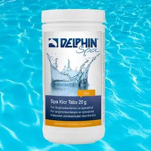 Val av desinfektionsmedel 4 Delphin Spa Klor Tabs 20g