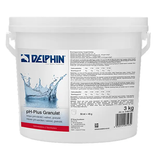 Pool pH-plus Granulat Delphin, 3kg 2 Pool pH-plus Granulat Delphin 3 kg