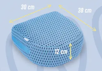 Sittkudde för spabad, ergonomisk som inte flyter 4 Sittkudde mått